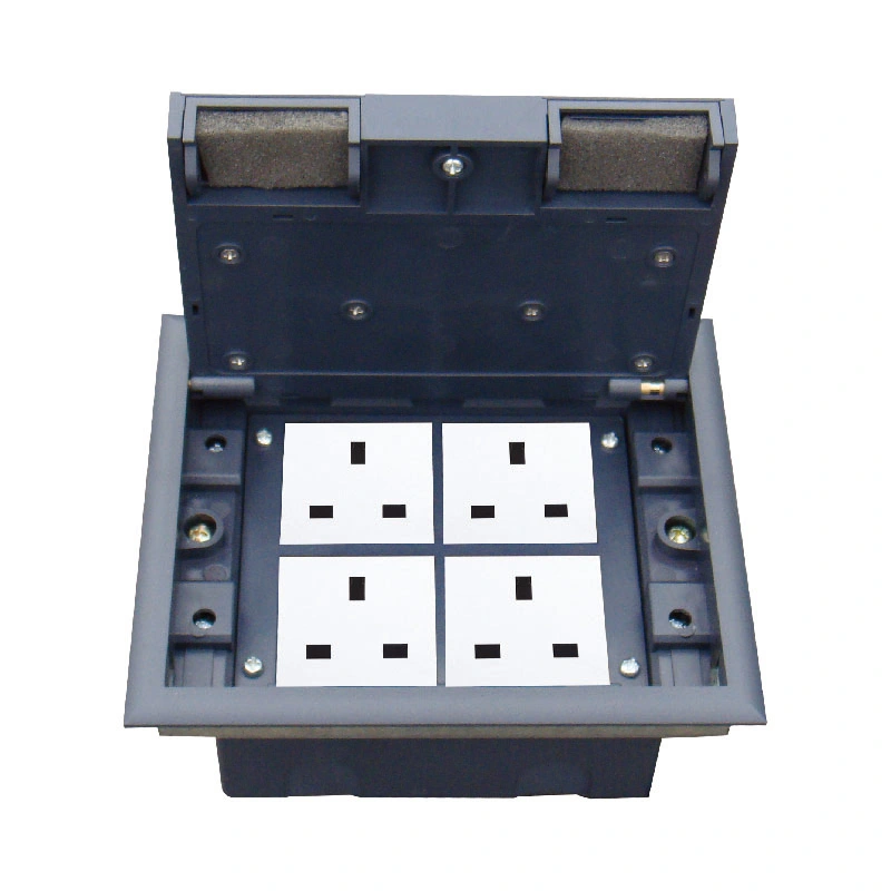 8 Module Umthamo Socket Box Black Cover Plastic Floor Socket