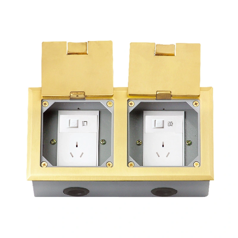 I-Double Door Open Cover Floor Socket 8 Module Umthamo