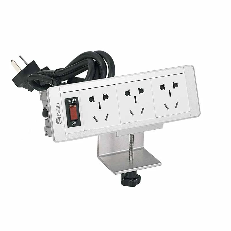 I-Removable Clamp Mount Table Power Strip Socket enobakaki