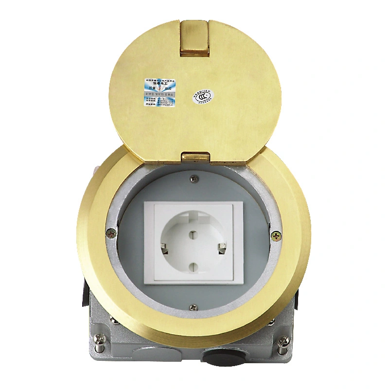 I-Round Cover Floor Socket Brass Alloy Socket