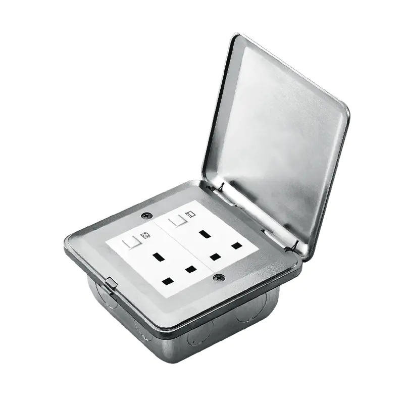 I-Stainless Steel Pop Up Floor Outlet Socket Box